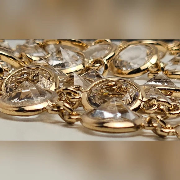 [ANN TAYLOR] Gold & Crystal Multi Layer Necklace NWT